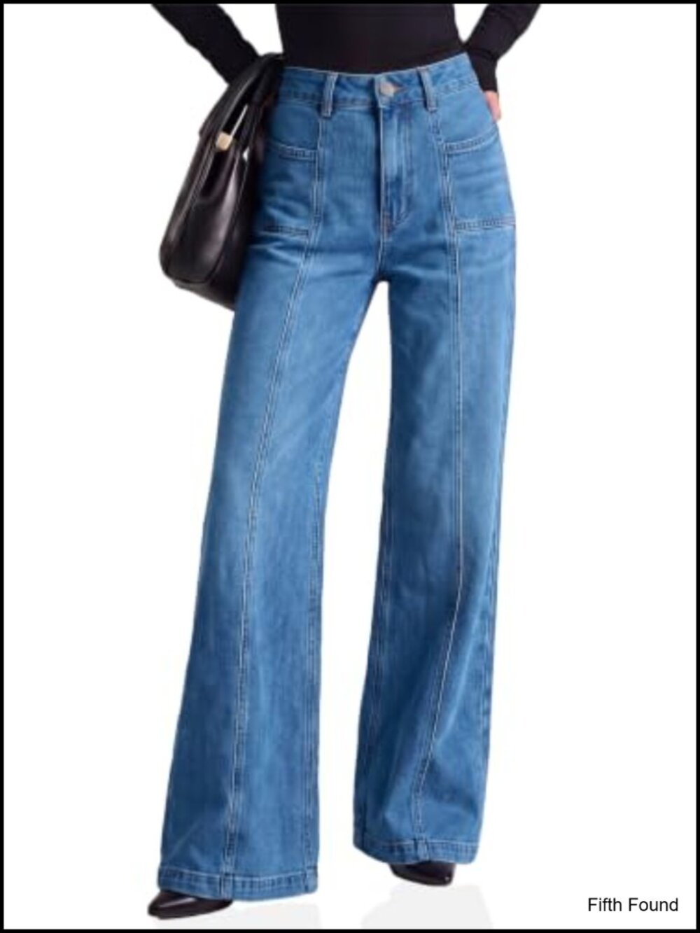 High Waisted Flare Jeans Wide Leg Bell Bottom Denim Pants